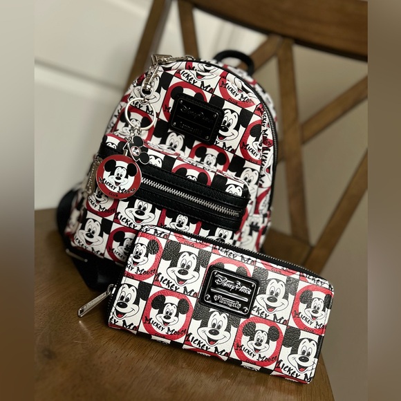 Disney Handbags - Loungefly Mickey Mouse Backpack/Wallet